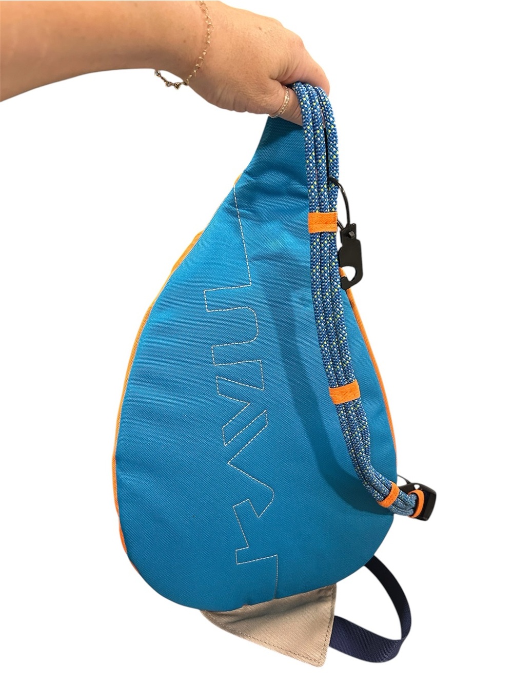 KAVU Orange & Blue Rope Sling Bag - Picture 3 of 7